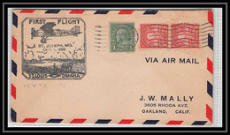 0395 Lettre USA Aviation Premier Vol Airmail Cover First Flight Aeroplane 1928 ST JOSEPH Saint-Louis AMAHA - Briefe U. Dokumente