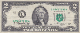 BILLETE DE ESTADOS UNIDOS DE 2 DÓLLARS DEL AÑO 1976 SERIE L - CALIFORNIA (BANK NOTE) - Billets De La Federal Reserve (1928-...)