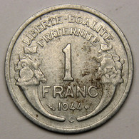 RARE 1 Franc Morlon 1944 C (Castelsarrasin) , Aluminium - Gouvernement Provisoire De La République Française - 1 Franc