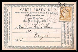 8747 LAC Entete Salles 1875 N 55 Ceres 15c Paris Bourse Etoile 4 Pour Troyes France Precurseur Carte Postale (postcard) - Precursor Cards