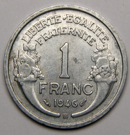 1 Franc Morlon 1946 B (Beaumont-le-Roger) , Aluminium - Gouvernement Provisoire De La République Française - 1 Franc