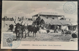 Obock (ex-colonie Française) 1894 N°54a Moitie Gauche Sur Carte Postale  TB Cote 450€ - Briefe U. Dokumente