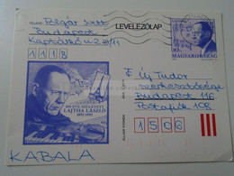 D189185   Hungary  Postal Stationery  Entier   LAJTHA LÁASZLÓ  1992 Composer   Music  Violin - Interi Postali