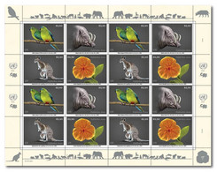 UN 2021 United Nations Endangered Species Wildlife Parrot , Babirusa, Wallaby ,Lepanthes Flora Fauna Bird Set MNH (**) - Ungebraucht