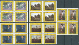 CUBA,1988 170th Anniversary Of The San Alejandro Academy Of Fine Arts ,Five Blocks Of Four Stamps, Obliterated - Otros & Sin Clasificación