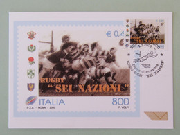 (1015) ITALIA Rugby, Torneo Sei Nazioni, Ann. Spec. 5-2-2000 Roma Su Cart. PT - Rugby