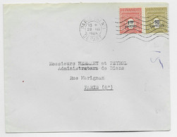 ARC TRIOMPHE 1FR50 +50C LETTRE PARIS TRI N°1 29.III.1945 AU TARIF - 1944-45 Arc Of Triomphe