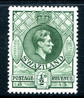 Swaziland 1938-54 King George VI - ½d Green - P.13½ X 13 - HM (SG 28) - Swasiland (...-1967)