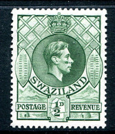 Swaziland 1938-54 King George VI - ½d Green - P.13½ X 13 - HM (SG 28) - Swaziland (...-1967)