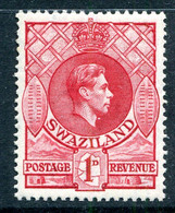 Swaziland 1938-54 King George VI - 1d Rose-red - P.13½ X 14 - HM (SG 29a) - Swaziland (...-1967)