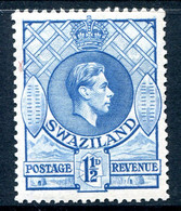 Swaziland 1938-54 King George VI - 1½d Bright Blue - P.13½ X 13 - HM (SG 30) - Swasiland (...-1967)