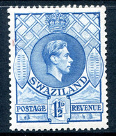 Swaziland 1938-54 King George VI - 1½d Bright Blue - P.13½ X 13 - HM (SG 30) - Swaziland (...-1967)