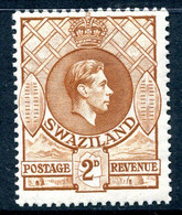 Swaziland 1938-54 King George VI - 2d Yellow-brown - P.13½ X 13 - HM (SG 31) - Swasiland (...-1967)