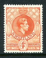 Swaziland 1938-54 King George VI - 4d Orange - P.13½ X 13 - HM (SG 33) - Swasiland (...-1967)