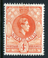 Swaziland 1938-54 King George VI - 4d Orange - P.13½ X 13 - HM (SG 33) - Swaziland (...-1967)