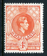 Swaziland 1938-54 King George VI - 4d Orange - P.13½ X 14 - HM (SG 33a) - Swaziland (...-1967)