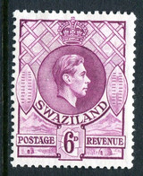 Swaziland 1938-54 King George VI - 6d Deep Magenta - P.13½ X 13 - HM (SG 34) - Swasiland (...-1967)