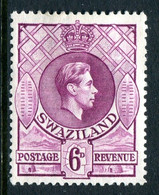 Swaziland 1938-54 King George VI - 6d Deep Magenta - P.13½ X 13 - HM (SG 34) - Swasiland (...-1967)