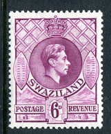 Swaziland 1938-54 King George VI - 6d Deep Magenta - P.13½ X 13 - HM (SG 34) - Swaziland (...-1967)