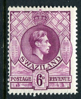 Swaziland 1938-54 King George VI - 6d Deep Magenta - P.13½ X 13 - HM (SG 34) - Swasiland (...-1967)