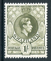 Swaziland 1938-54 King George VI - 1/- Brown-olive - P.13½ X 13 - HM (SG 35) - Swaziland (...-1967)
