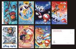 China 2022 Beijing 24th Winter Olympics/Olympic Games, Set Of 7 - Winter 2022: Peking