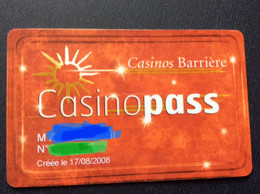 CARTE DE CASINO BARRIÈRE  Casinos Pass - Cartes De Casino