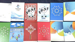 China 2022 Beijing 24th Winter Olympics/Olympic Games Pre-stamped Postcards, Set Of 12 - Hiver 2022 : Pékin