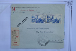 Q26 MAROC   BELLE LETTRE RECOM. PRIVEE 1949 CASABLANCA POUR ALGER ALGERIE PAIRE++ARCH. DERDERIAN + ++ AFFRANCH. PLAISANT - Lettres & Documents