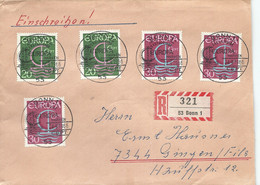 Duitsland BRD Aangetekende Brief Uit 1966 Met 5 Europazegels (5621) - Briefe U. Dokumente
