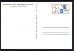 TAAF - Entier Postal 1-CP Neuf 1991 - Interi Postali