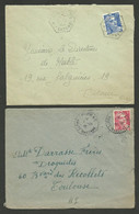 31 - HAUTE GARONNE / Lot 2 Enveloppes Recette Distribution PIBRAC & Agence Postale SAINT JULIEN / Marianne De Gandon - Manual Postmarks