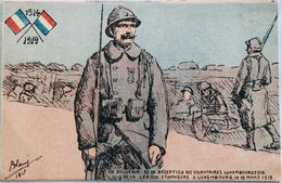 LEGION ETRANGERE LUXEMBOURG 1919 RECEPTION DES VOLONTAIRES - Guerra 1914-18