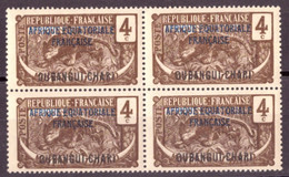 OUBANGUI CHARI  1922 - 4c X4  Middle Congo Not Issued Stamps Overprinted - MNH- - Neufs