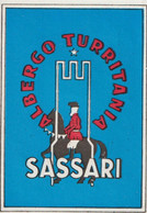 Etiquette De Bagage  Label Valise Etiqueta Hotel  Albergo Turritania Sassari Sardegna (Italie) - Advertising