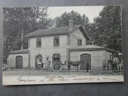 CPA 79 Deux Sèvres CHAMPDENIERS Saint Denis  - La Gare Des Chemins De Fer  - Attelage Cheval 1910 - Champdeniers Saint Denis