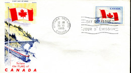 FDC Salute The FLAG Of Canada - Ottawa (Canada) - 30 VI 1965 - 1961-1970