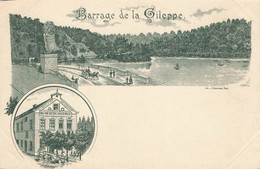 Lithographie - BARRAGE De La GILEPPE - Avec "Au Lion De La Gileppe" Café Restaurant - Gileppe (Stuwdam)