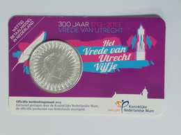 Netherlands - 5 Euro, 2013, 300th Anniversary - Treaty Of Utrecht, KM# 325 - Monnaies D'or Et D'argent