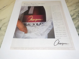 ANCIENNE PUBLICITE BEAUJOLAIS CLASSIQUES 1992 - Alcools