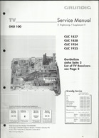 Grundig - Service Manual - 5 Ergänzung / Supplement 5 - DIGI 100 - CUC 1837, 1838, 1934, 1935... - Television