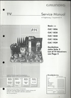 Grundig - Service Manual - 4 Ergänzung / Supplement 4 - Basc ++ CUC 1806, 1828, 1830, 1836, 1929 - Televisione