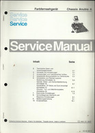 Téléviseur Couleur - Farbfernsehgerät  - Chassis Anubis A   - Service Manual (En Allemand) - Fernsehgeräte
