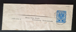 Österreich 1920, Streifband 2 Kronen "Alpen-Verein" Gelaufen Ravensburg - Brieven En Documenten