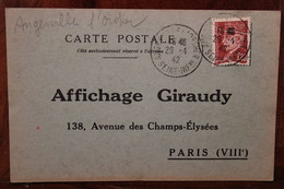 France 1942 Angerville L'Orcher Affichage 1er Premier Mai Giraudy Petain Cover Ww2 - Guerra De 1939-45