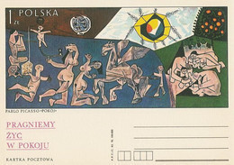 Poland Postcard Cp 713: Pablo Picasso Peace Horse Pegasus - Stamped Stationery