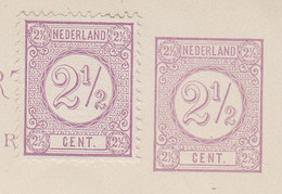 Netherlands Uprated Postal Stationery Ganzsache Entier Met Betaald Antwoord 1881 Uncancelled 2½c. Perf. 12½ (Cote 240€) - Ongebruikt