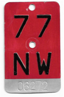 Velonummer Nidwalden NW 77 - Plaques D'immatriculation