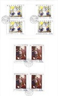 2 Blocs De 4 Timbres Art 2007 Oblitérés YT 493/494  / 2 Sheets Art 2007 Used Mi 568/569 - Blocs-feuillets