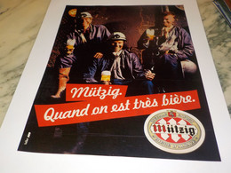 ANCIENNE PUBLICITE TRES BIERE MIUTZIG 1984 - Alcools